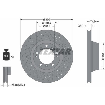 Textar Bremsscheibe 92219005 Textar Bremsscheibe 92219005