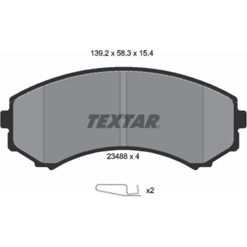 2348801 Textar Bremsbelagsatz 2348801 2348801 Textar Bremsbelagsatz 2348801