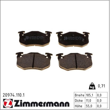 20974.110.1 ZIMMERMANN Bremsbeläge 20974.110.1 20974.110.1 ZIMMERMANN Bremsbeläge 20974.110.1