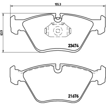 P 06 042 Brembo Prime Bremsbelagsatz Vorderachse – P 06 042 – 155/156 x 64 x 20 mm – Bremssystem Teves – OE Nummer 34112282415