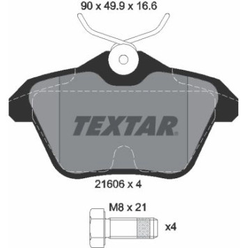 2160601 Textar Bremsbelagsatz 2160601 2160601 Textar Bremsbelagsatz 2160601