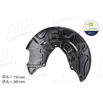 AIC Bremsankerblech 56143 - vorne links Aluminium Lackiert D:340 mm AIC Bremsankerblech 56143 - vorne links Aluminium Lackiert D:340 mm