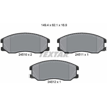 2451001 Textar Bremsbelagsatz 2451001