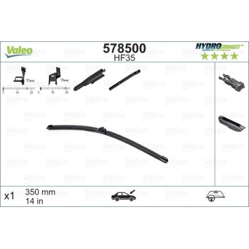 578500 Valeo HydroConnect Front LHD 578500 - 35 cm