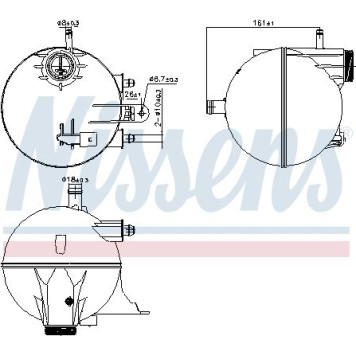 996295 Nissens Kühlmittel-Ausgleichsbehälter 996295 996295 Nissens Kühlmittel-Ausgleichsbehälter 996295