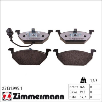 23131.995.1 ZIMMERMANN Bremsbeläge 23131.995.1 23131.995.1 ZIMMERMANN Bremsbeläge 23131.995.1