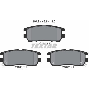 2184002 Textar Bremsbelagsatz 2184002