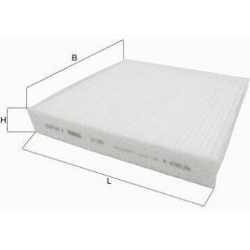 LA 293 MAHLE Innenraumfilter LA 293, mit Klimaanlage, Partikelfilter, 234 x 209 x 35 mm – u. a. für Ford Focus II (DA_, HCP, DP), II Turnier FFS, DS), II Stufenheck (DB_, FCH, DH) – OE Nummer 1354952 - l LA 293 MAHLE Innenraumfilter LA 293, mit Klimaanlage, Partikelfilter, 234 x 209 x 35 mm – u. a. für Ford Focus II (DA_, HCP, DP), II Turnier FFS, DS), II Stufenheck (DB_, FCH, DH) – OE Nummer 1354952 - l