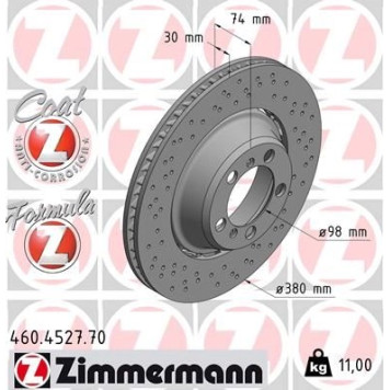 Zimmermann Bremsscheibe 460.4527.70 Zimmermann Bremsscheibe 460.4527.70