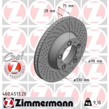 460.4513.20 Zimmermann Bremsscheibe 460.4513.20 460.4513.20 Zimmermann Bremsscheibe 460.4513.20