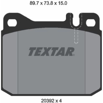 2039204 Textar Bremsbelagsatz 2039204 2039204 Textar Bremsbelagsatz 2039204