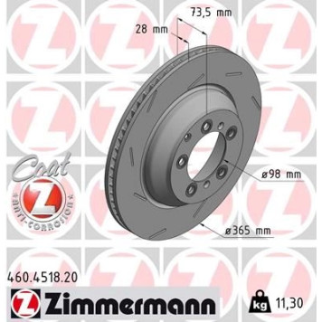 Zimmermann Bremsscheibe 460.4518.20 Zimmermann Bremsscheibe 460.4518.20