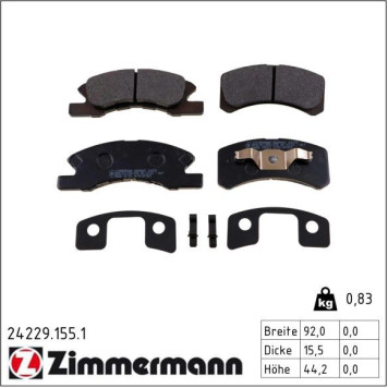 24229.155.1 ZIMMERMANN Bremsbeläge 24229.155.1 24229.155.1 ZIMMERMANN Bremsbeläge 24229.155.1