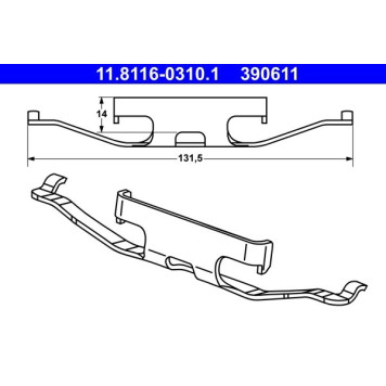 ATE Feder, Bremssattel 11.8116-0310.1 ATE Feder, Bremssattel 11.8116-0310.1