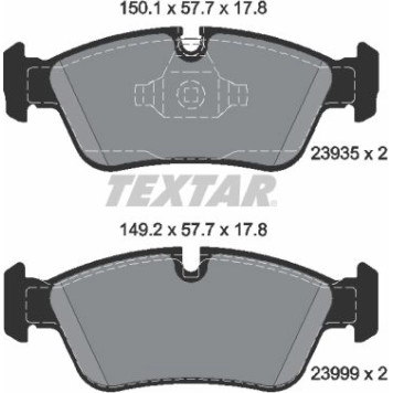 2393501 Textar Bremsbelagsatz 2393501 2393501 Textar Bremsbelagsatz 2393501