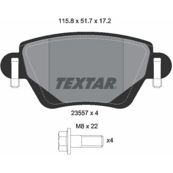 2355701 Textar Bremsbelagsatz 2355701 2355701 Textar Bremsbelagsatz 2355701