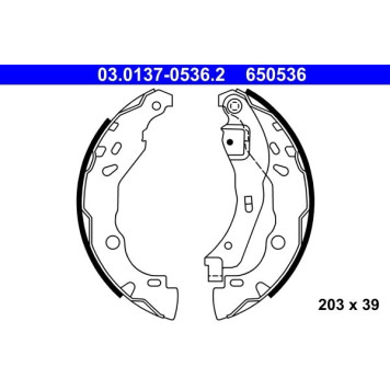 03.0137-0536.2 ATE Bremsbacken 03.0137-0536.2 03.0137-0536.2 ATE Bremsbacken 03.0137-0536.2
