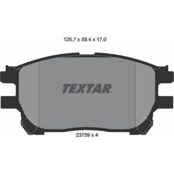 2375901 Textar Bremsbelagsatz 2375901 2375901 Textar Bremsbelagsatz 2375901
