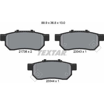 2173801 Textar Bremsbelagsatz 2173801 2173801 Textar Bremsbelagsatz 2173801