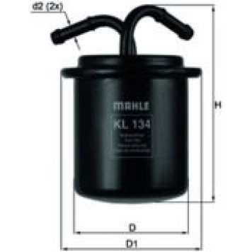 KL 134 MAHLE Kraftstofffilter KL 134, Leitungsfilter, Höhe 121 mm – u. a. für Subaru Impreza Stufenheck (GC), (GD), Station Wagon (GF) – OE Nummer 42072AA010 - l KL 134 MAHLE Kraftstofffilter KL 134, Leitungsfilter, Höhe 121 mm – u. a. für Subaru Impreza Stufenheck (GC), (GD), Station Wagon (GF) – OE Nummer 42072AA010 - l