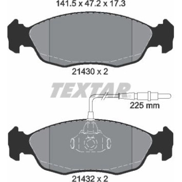 2143001 Textar Bremsbelagsatz 2143001 2143001 Textar Bremsbelagsatz 2143001