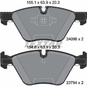 2409601 Textar Bremsbelagsatz 2409601 2409601 Textar Bremsbelagsatz 2409601