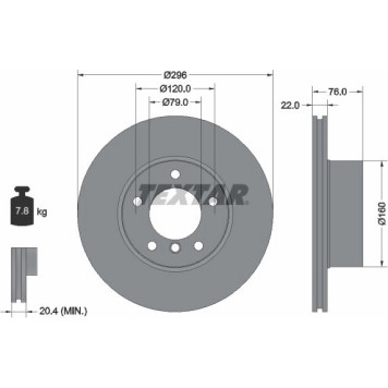 92075005 Textar Bremsscheibe 92075005 92075005 Textar Bremsscheibe 92075005
