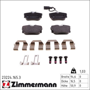 23224.165.3 ZIMMERMANN Bremsbeläge 23224.165.3 23224.165.3 ZIMMERMANN Bremsbeläge 23224.165.3