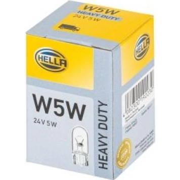 8GP 003 594-251 HELLA Glühlampe W5W 24 V 5 W Sockel W2,1x9,5d Heavy Duty – 8GP 003 594-251