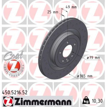 450.5216.52 Zimmermann Bremsscheibe Hinterachse Sport 450.5216.52 450.5216.52 Zimmermann Bremsscheibe Hinterachse Sport 450.5216.52