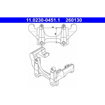 ATE Halter, Bremssattel 11.0230-0451.1 ATE Halter, Bremssattel 11.0230-0451.1