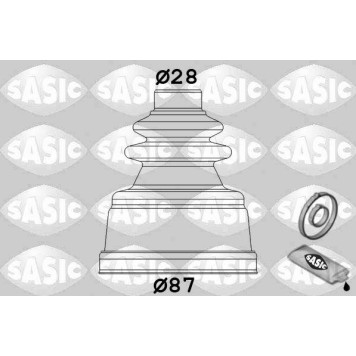 1900018 SASIC Faltenbalgsatz, Antriebswelle 1900018