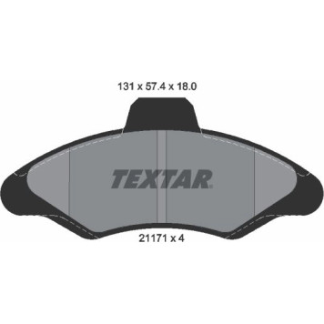 2117105 Textar Bremsbelagsatz 2117105 2117105 Textar Bremsbelagsatz 2117105