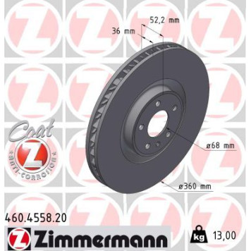 Zimmermann Bremsscheibe 460.4558.20 Zimmermann Bremsscheibe 460.4558.20