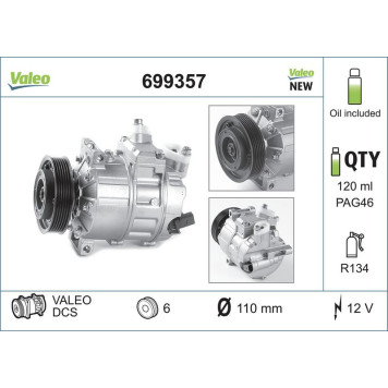 699357 Valeo Klimakompressor 699357 699357 Valeo Klimakompressor 699357