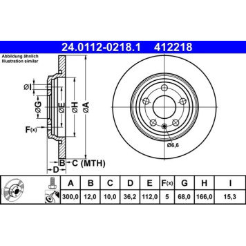 24.0112-0218.1 ATE Bremsscheibe 24.0112-0218.1