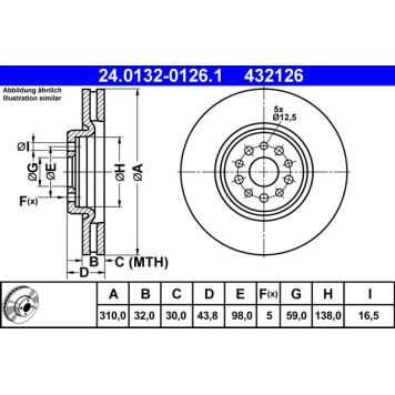 24.0132-0126.1 ATE Bremsscheibe Citroen Vorderachse C8 2.0-2.2 HDi 06-14 24.0132-0126.1 24.0132-0126.1 ATE Bremsscheibe Citroen Vorderachse C8 2.0-2.2 HDi 06-14 24.0132-0126.1
