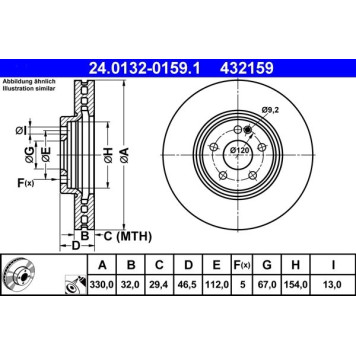 24.0132-0159.1 ATE Bremsscheibe Mercedes-Benz Vorderachse W210/S210 4.2-4.3 96-03 24.0132-0159.1 24.0132-0159.1 ATE Bremsscheibe Mercedes-Benz Vorderachse W210/S210 4.2-4.3 96-03 24.0132-0159.1