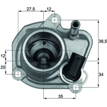 TI 29 87 MAHLE Kühlmittelthermostat TI 29 87, 87 °C – u. a. für Chrysler Pt Cruiser (PT_) – OE Nummer 05080258AA - l TI 29 87 MAHLE Kühlmittelthermostat TI 29 87, 87 °C – u. a. für Chrysler Pt Cruiser (PT_) – OE Nummer 05080258AA - l