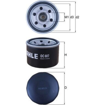 OC 607 MAHLE Ölfilter OC 607, Anschraubfilter, Höhe 51,2 mm – u. a. für Smart Fortwo Cabrio (451), Coupé (451) – OE Nummer 1321800010 - l OC 607 MAHLE Ölfilter OC 607, Anschraubfilter, Höhe 51,2 mm – u. a. für Smart Fortwo Cabrio (451), Coupé (451) – OE Nummer 1321800010 - l