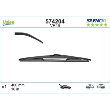 574204 Valeo VM46 Silencio Heckwischer 574204 574204 Valeo VM46 Silencio Heckwischer 574204