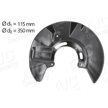 AIC Bremsankerblech 56019 - vorne links verzinkt D:308 mm