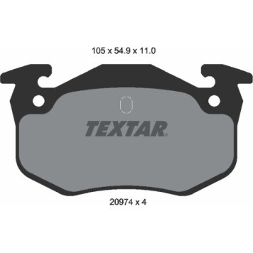 2097401 Textar Bremsbelagsatz 2097401 2097401 Textar Bremsbelagsatz 2097401
