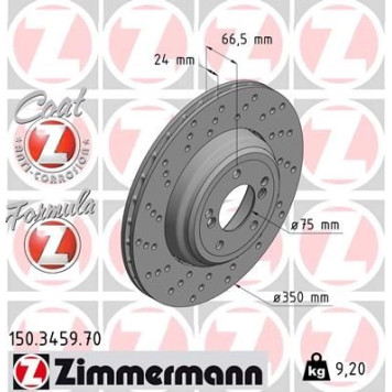 Zimmermann Bremsscheibe 150.3459.70 Zimmermann Bremsscheibe 150.3459.70