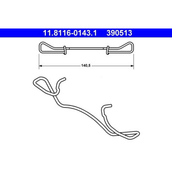 ATE Feder, Bremssattel 11.8116-0143.1 ATE Feder, Bremssattel 11.8116-0143.1