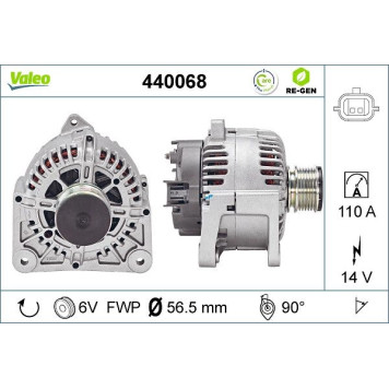 440068 Valeo Lichtmaschine 440068 440068 Valeo Lichtmaschine 440068