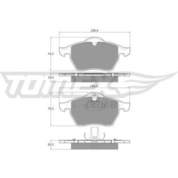 TX 12-25 TOMEX brakes Bremsbelagsatz, Scheibenbremse TX 12-25 TX 12-25 TOMEX brakes Bremsbelagsatz, Scheibenbremse TX 12-25