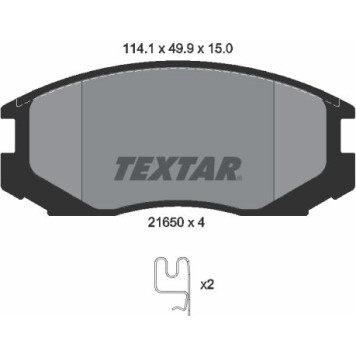 2165001 Textar Bremsbelagsatz 2165001 2165001 Textar Bremsbelagsatz 2165001
