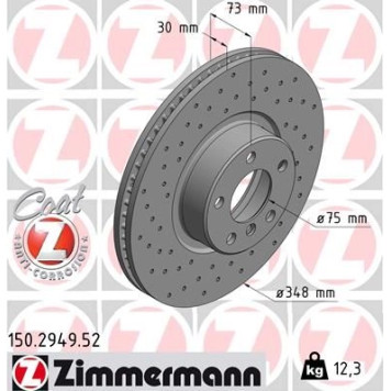 Zimmermann Bremsscheibe Vorderachse Sport 150.2949.52