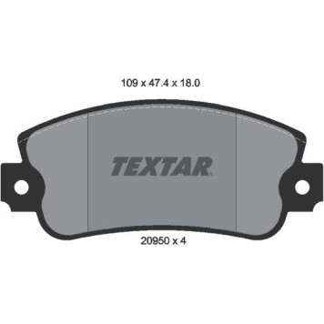 2095005 Textar Bremsbelagsatz 2095005 2095005 Textar Bremsbelagsatz 2095005